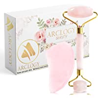 ARCLOGY Quartz Jade Roll- Gua Sha Jade Roller Authentic Massager- Natural Roller Anti Aging Facial Massage- Anti Aging…